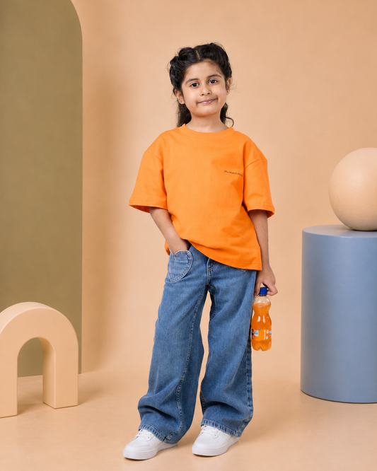 🍊 Tangerine Orange Oversized T-Shirt